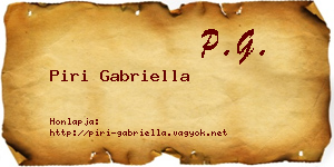 Piri Gabriella névjegykártya